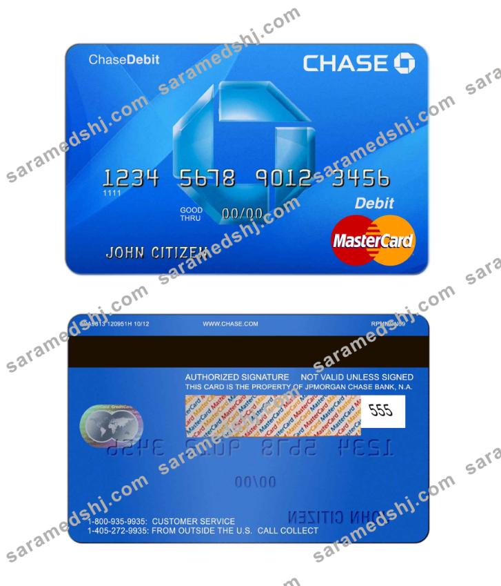 USA Chase bank mastercard